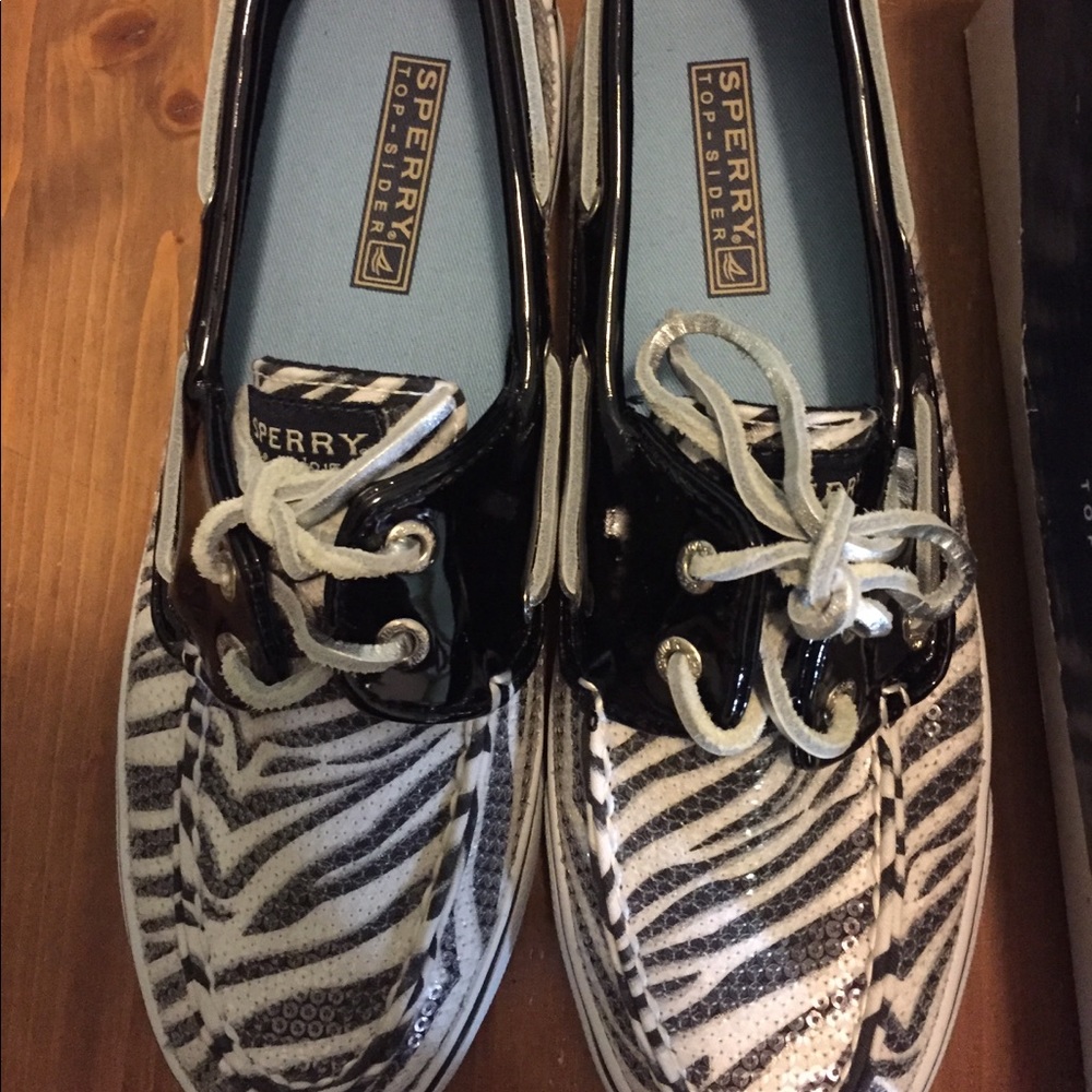 Nib Sperry Top-Sider Loafer Zebra Pattern - image 1